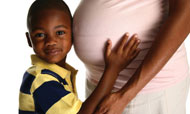 Child with pregnant belly