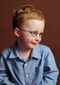Child wearing glasses