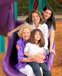 Mothers and daughters at play