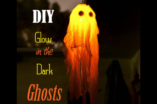 Halloween Crafts and Decor Ideas DIY Glowing Ghosts