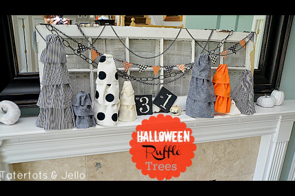 Halloween Decorations and Craft Ideas for Kids Ruffle Trees