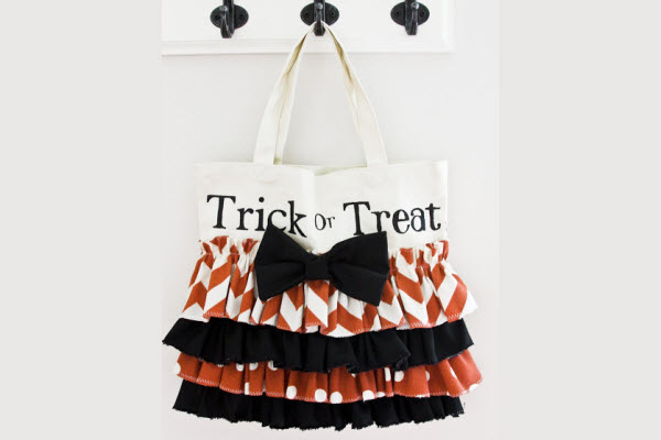 Halloween Decorations and Crafts for Kids Ruffle Trick or Treat Bag