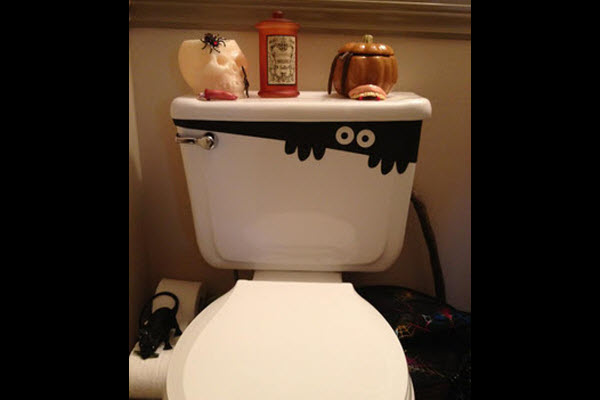 Halloween Decorations and Crafts for Kids Scary Bathroom Toilet Ghost