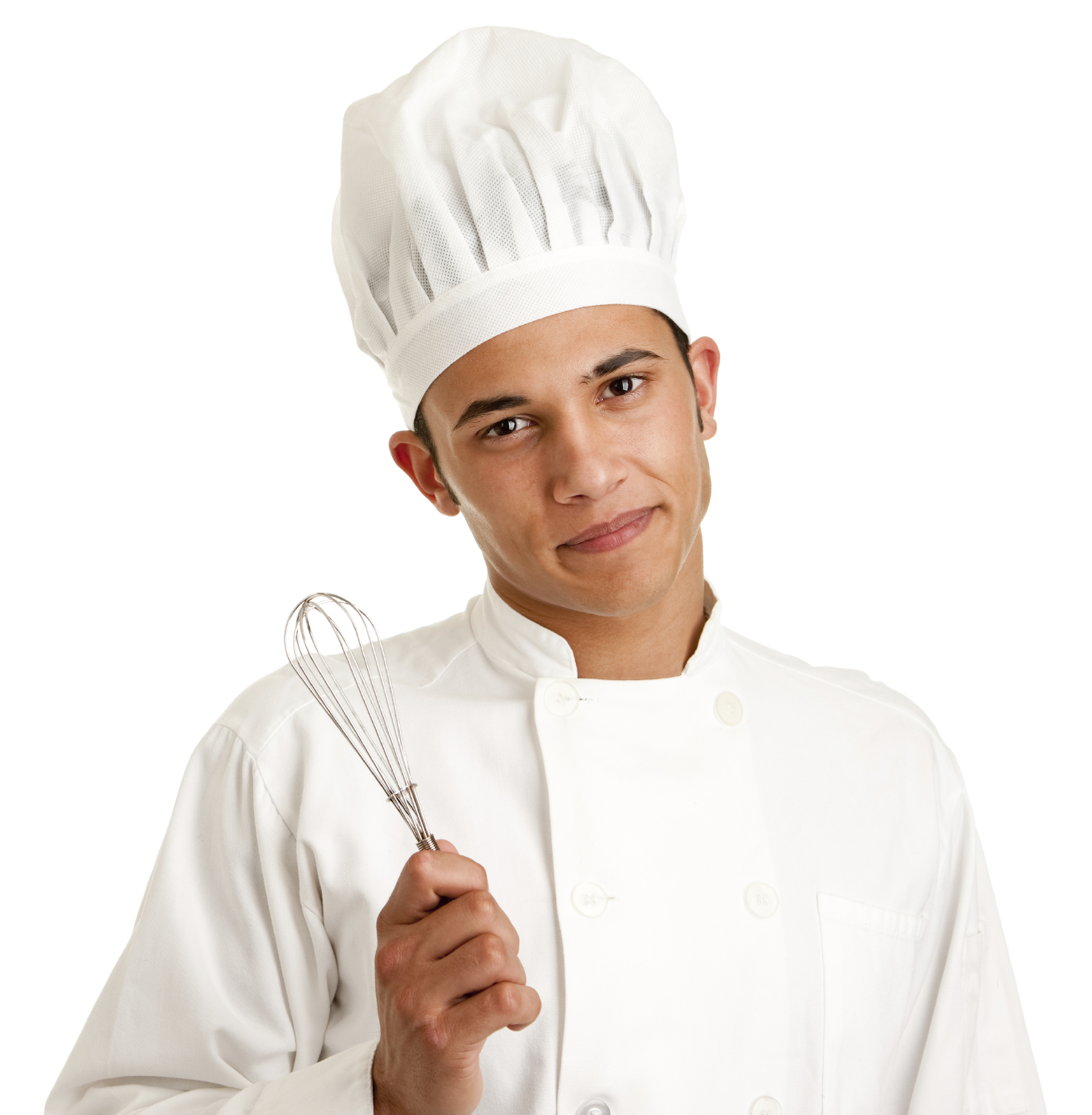 Teenage boy chef learn to cook over the summer