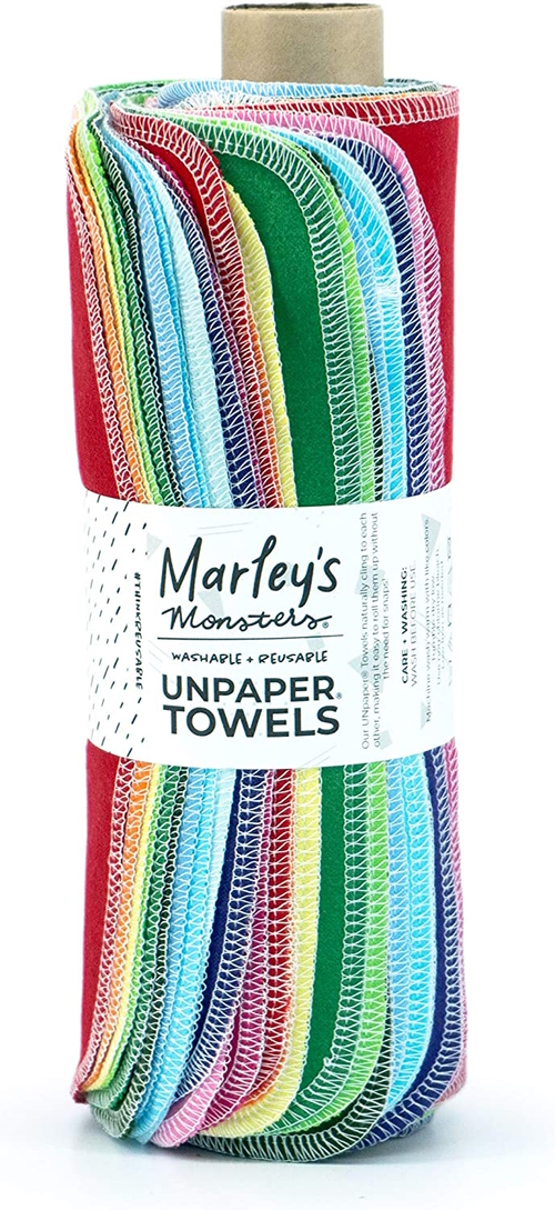"Roll of reuseable unpaper towels"