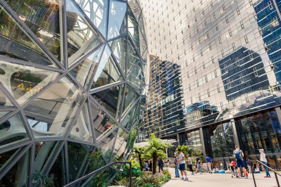 Enter a plant wonderland at the Amazon Spheres. Photo credit: AnSyvanych