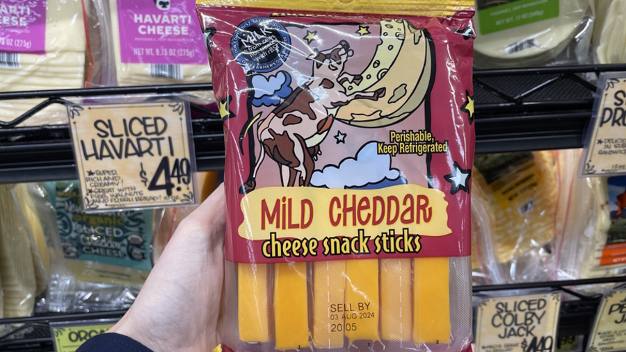 "cheddar cheese sticks trader joes lunch"