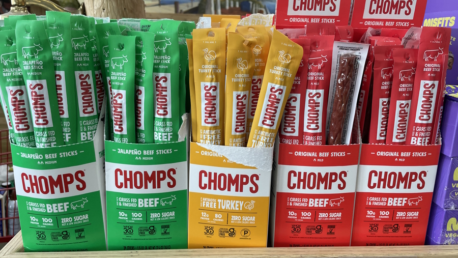 "Chomp beef sticks trader joes lunch"