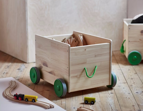 "Filsat toy storage with wheels"