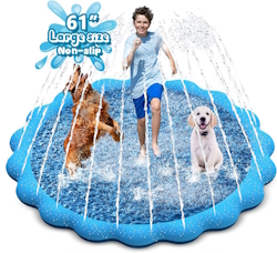 "Water splash pad for summer fun in the yard"