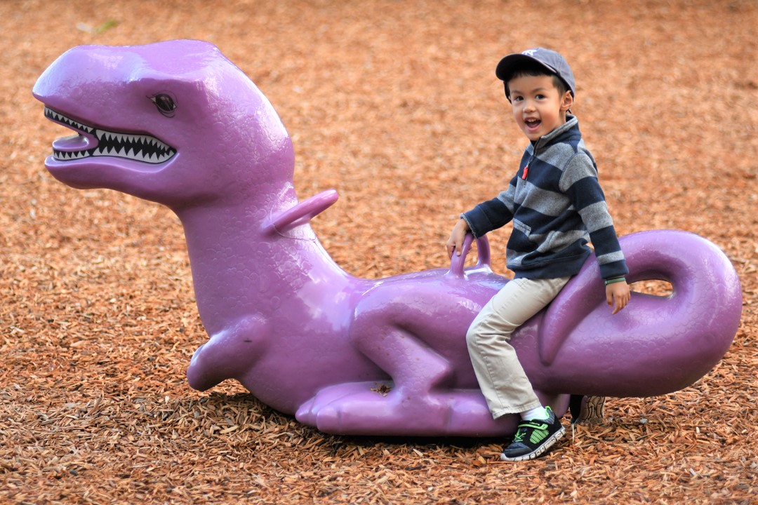 Ride-the-dinosaur-Jennings-Memorial-Park-playground-best