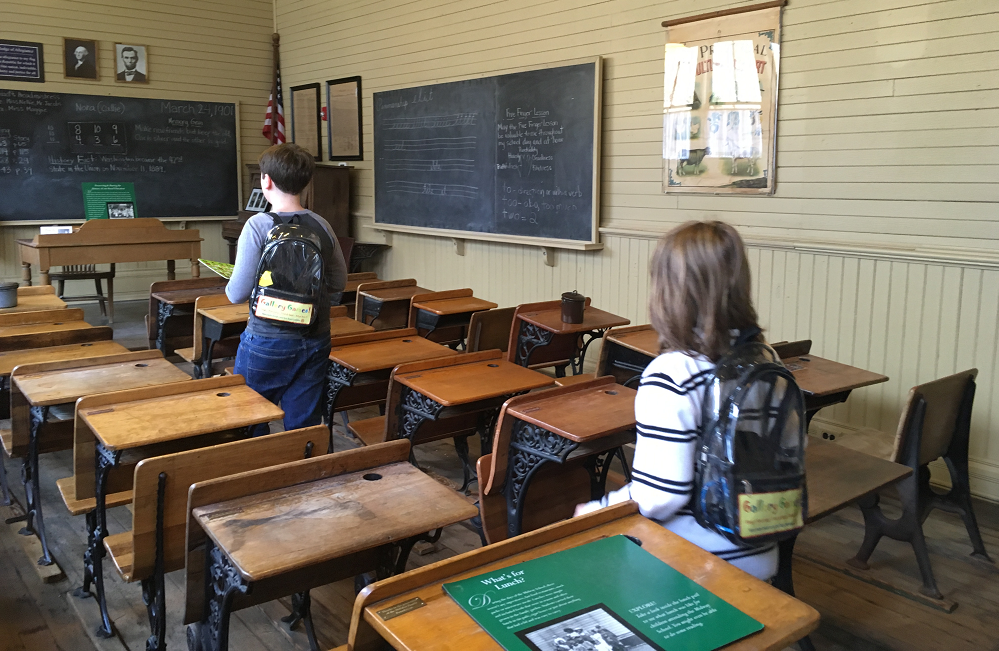 old classroom at Harbor History Museum