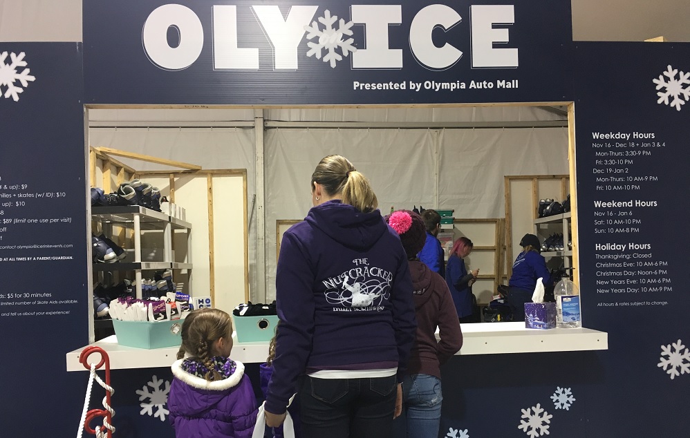 Oly on Ice skate counter