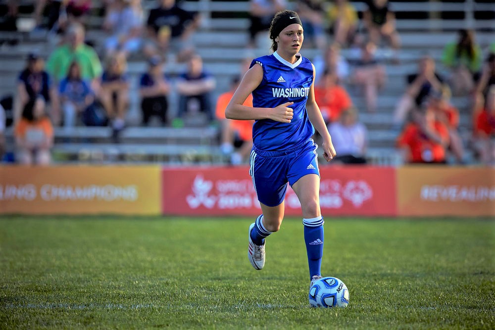 soccer athlete at Special Olympics USA Games 2014