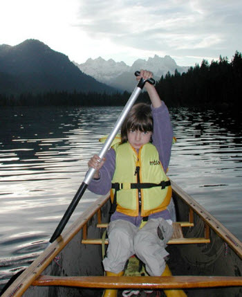 Child canoeing