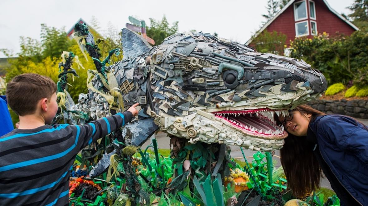 One of the artworks in 'Washed Ashore.' Photo courtesy Point Defiance Zoo & Aquarium