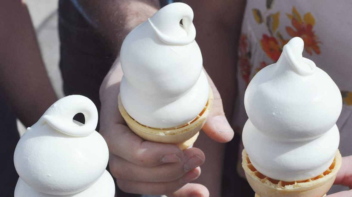 Soft serve cones at Dairy Queen