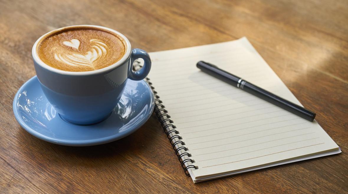 coffee and a notebook