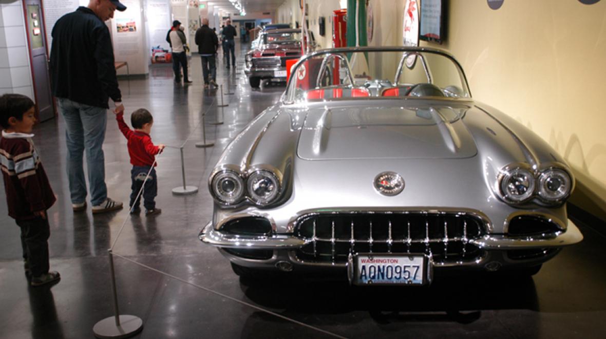 Car-on-display-at-LeMay-Americas-Car-Museum-best-car-outings-kids-dads
