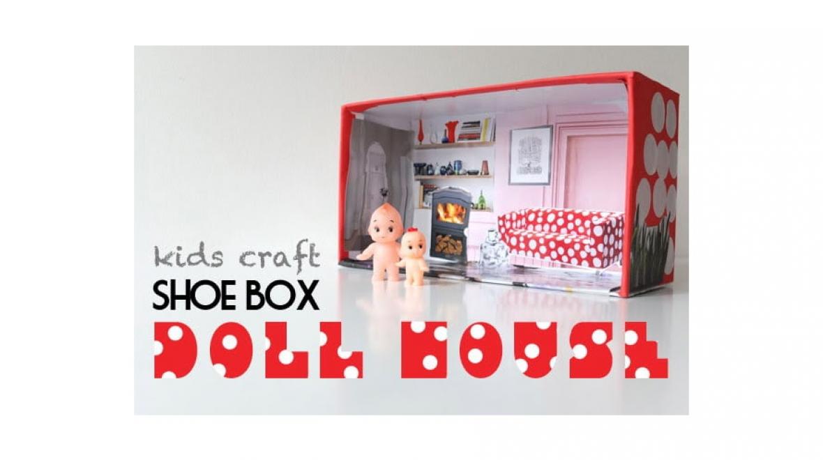Homemade shoe box doll house 