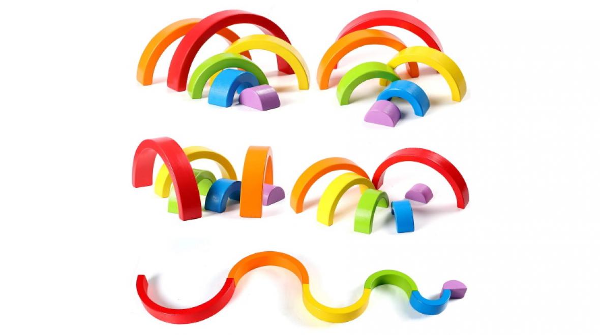 stacking rainbows toy for preschoolers
