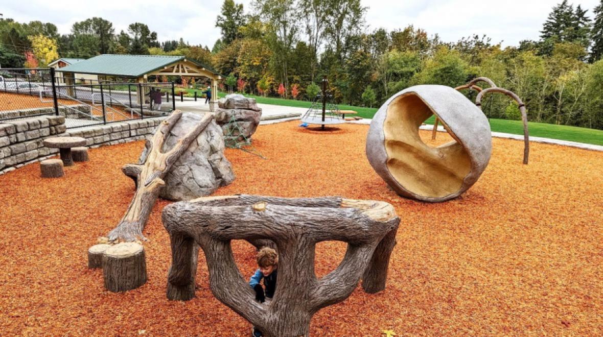 Playground equiptment at Newport Hills Woodlawn Park