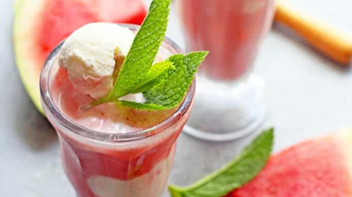 Watermelon ice cream float a summer dessert everyone will love