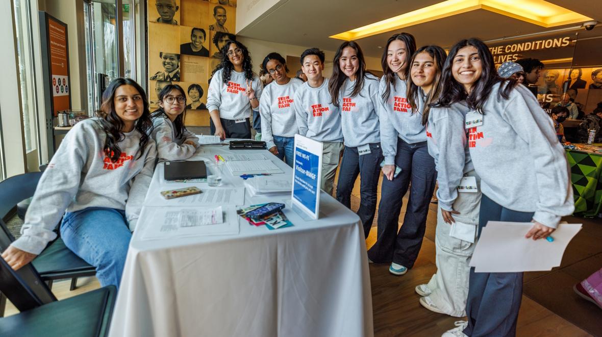 Youth Ambassador members pose together during Teen Action Fair 2023. Photo credit: Bill and Melinda Gates Foundation