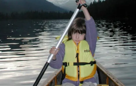Child canoeing 