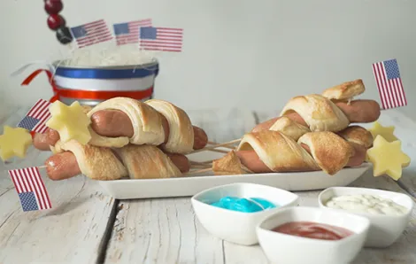 Kid-friendly red, white and blue snacks