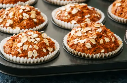 Carrot-muffins are a good make ahead breakfast for kids