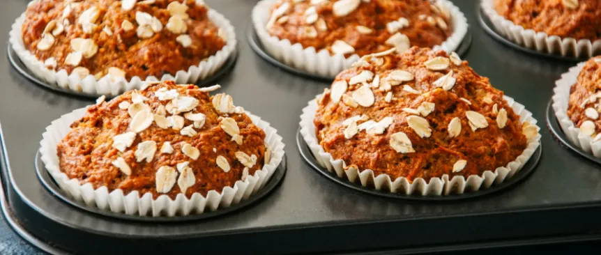 Carrot-muffins are a good make ahead breakfast for kids