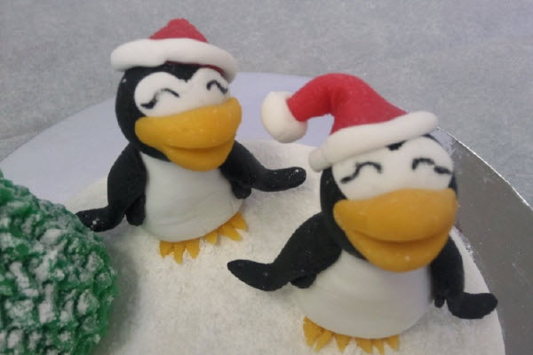 Marzipan penguins