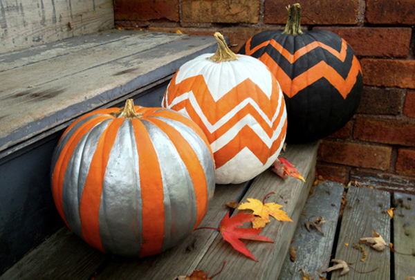 Halloween no-carve chevron pumpkin by My Baking Addiction