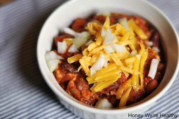 Great soups to make this winter: Turkey chili by Honey We're Healthy