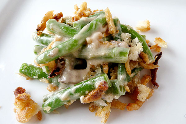 Healthy Thanksgiving side dish: Homemade green bean casserole by Brown Eyed Baker