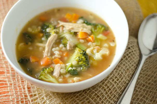 Thanksgiving leftovers idea: Turkey and vegetable soup by The Chic Life