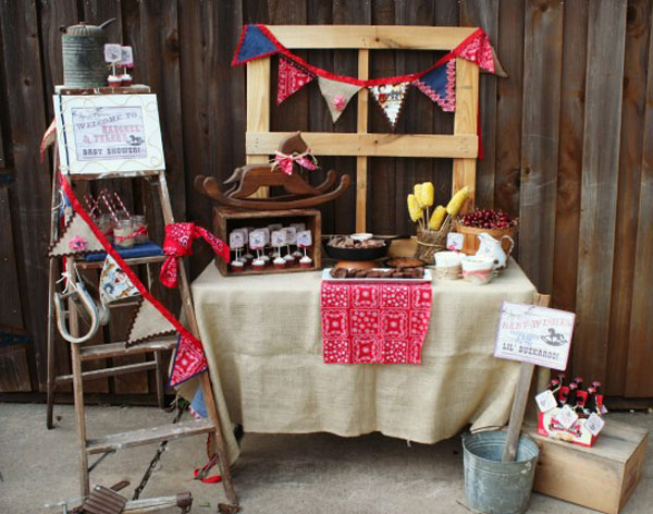 Unique baby shower themes: Wild West-themed baby shower by Whimsically Detailed