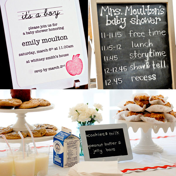 Unique baby shower themes: School-themed baby shower by The Craig Family