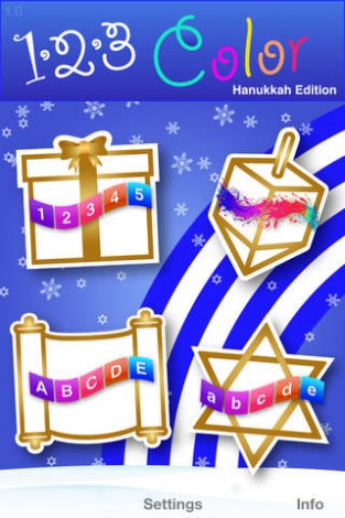 123 Color Hanukkah phone app for kids