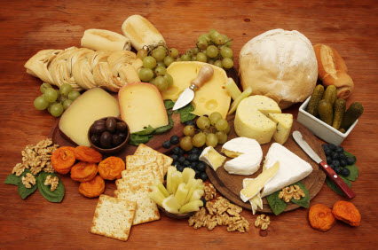 Mouth-watering cheese plate