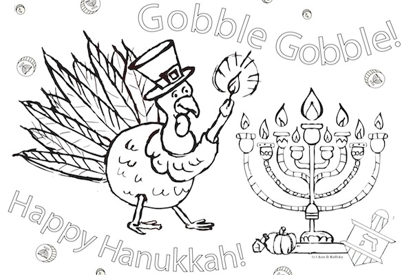Thanksgivukkah color sheet by Ann Koffsky
