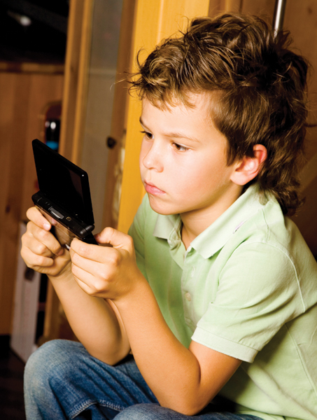 Learning Map Boy Playing Educational Video Games Good for Kids
