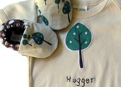 Eco-friendly baby onesies and booties By Growing Up Wild on Etsy