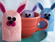 Felt bunny finger puppets by Golly Gee George on Etsy