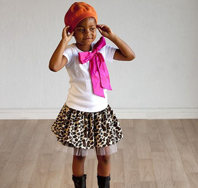 Leopard Party Skirt and Eloise Shirt by Gracie Mae Kids on Etsy