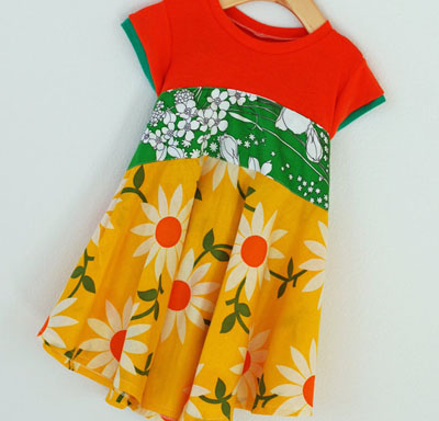 Upcycled children's dress by Little Overcoat on Etsy