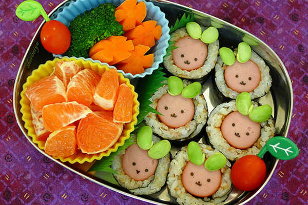 Easter bunny bento box lunch for kids by Happy Little Bento