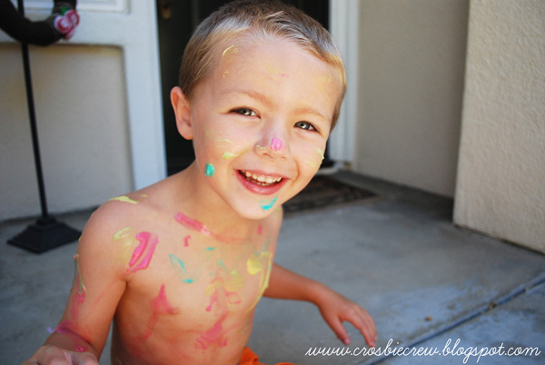 Homemade edible body paints for kids by Crosbie Crew