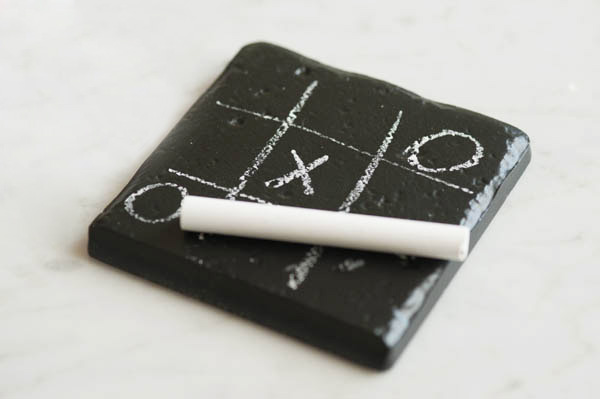 DIY chalkboard coasters by The Sweetest Occasion